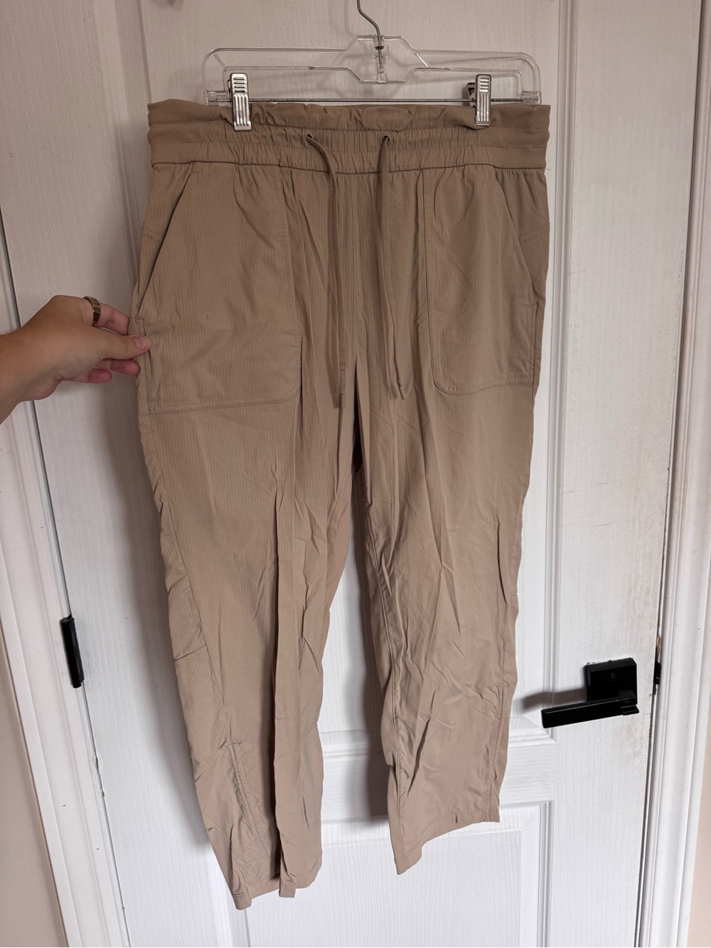 lululemon women’s dance studio crop in Tan